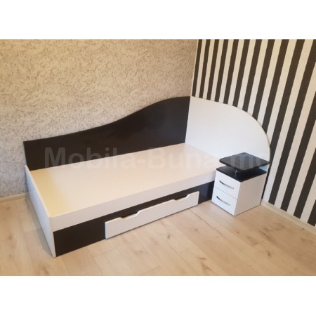 Pat pentru baieti alb negru A-44